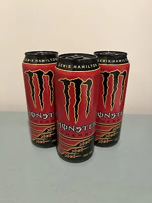 LEWIS HAMILTON #44 Formula 1 Monster Energy Drink RARE | 3 Pack | Exp 09/2022 • $17.99