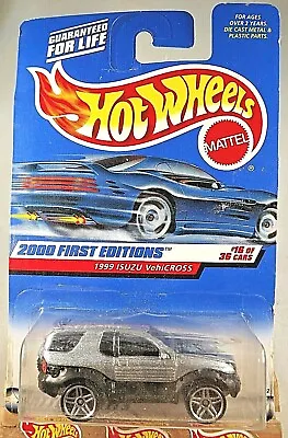 2000 Hot Wheels #76 First Editions 16/36 1999 ISUZU VEHICROSS Silver/Black W/Pr5 • $7.25