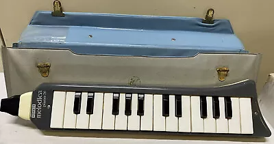 Vintage Hohner Melodica Piano 26 Keys Grey Musical Instrument W/Case Germany • $125