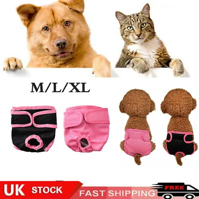 £4.45 • Buy Physiological Pants For Female Dogs Pet Cat Dog Sanitary Nappy Diaper Underwear