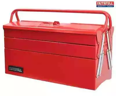 Faithfull Metal Cantilever Tool Box 17in 5 Tray FAITBC517 New Boxed • £42.99