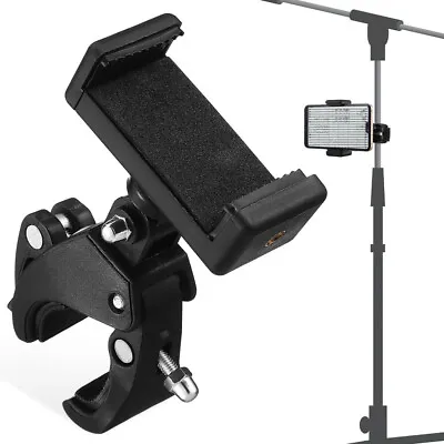  Mic Stand Phone Holder Mount Clips Microphone Tablet For Bicycle Mobile • £8.68