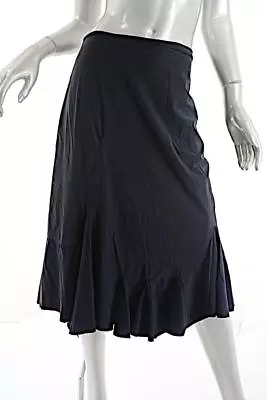 MARITHE FRANCOIS GIRBAUD Black Nylon Stretch Jersey Asym. Skirt  US8 F44 I48 D42 • $95