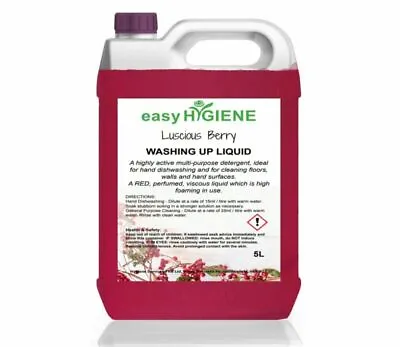 Luscious RED BERRY 5L WASHING UP LIQUID 5 Litre Five Perfumed • £12.99