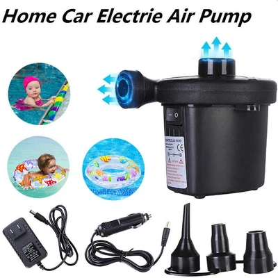 $9.99 • Buy Electric Air Pump For Inflatables Air Mattress Raft Bed Boat Pool Portable Quick