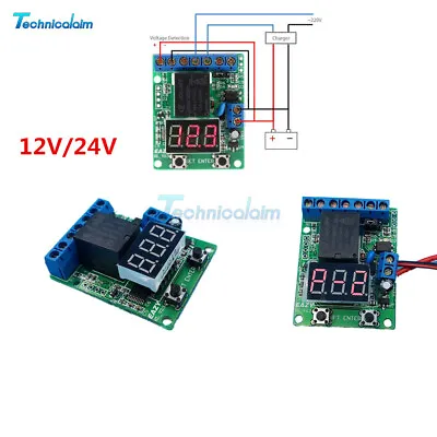 DC 12V/24V Relay Voltage Control Switch Detection Charging Discharge Monitor • $7.46