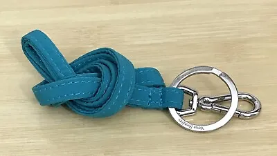 Vera Bradley Iconic Lanyard In Peacock Blue Microfiber • $22.99