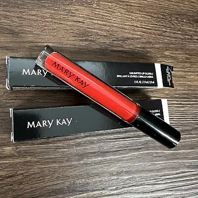 Lot Of 2 Mary Kay Unlimited Lip Gloss ~ Iconic Red ~ New In Box 0.13 Oz #153475 • $7.78