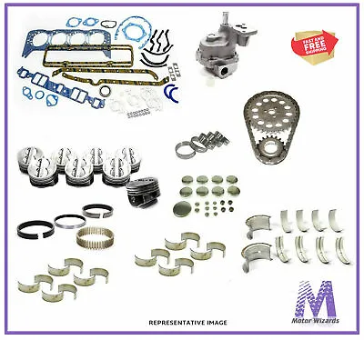 MERCRUISER 140 OMC GM 3.0L Marine Engine Kit Pistons+Oil Pump+Gaskets+Rings 2PC • $406.73