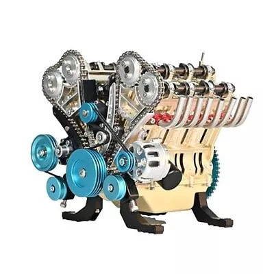 Mini V8 Engine Model Kit That Runs Mechanical Metal Assembly 8 Cylinder Engine • $892.57