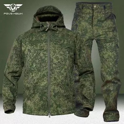 German Army Parka Liner Goretex Camo Flecktarn Waterproof Men Jacket & Pants Set • $43.99