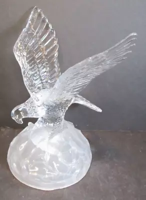 Cristal D'Arques France Glass 24% Lead Crystal Eagle Figurine Sculpture 7x6 • $17.59