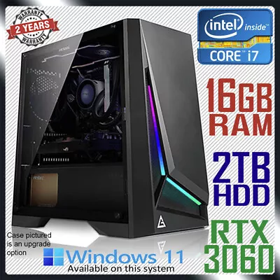 $1359 • Buy Intel Core I7 Gaming PC GeForce RTX 3060 16GB RAM 2TB Quad-Core Computer Desktop