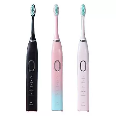 Adult Electric Toothbrush Sonic Rechargeable With Timer Travel Case 8 Brush Head • $19.98