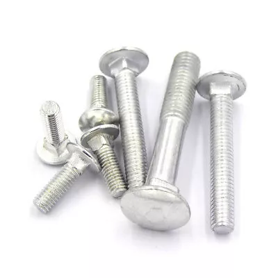 M4 To M12 Steel Truss Round Head Square Neck Carriage Screw Coach Bolt • £6.71