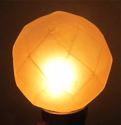 Antique Unusual Geodesic Christmas C9 Light Bulb Works 2.7  X 1.95  Opaque D • $20