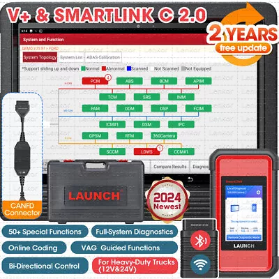 LAUNCH X431 V+ PRO3S+ & SmartLink C HD3 Diagnostic Scanner Heavy Duty Truck Tool • $1449