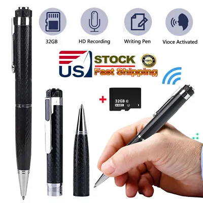 32gb Spy Digital Voice Activated Recorder Mini Hidden Audio Recording Pen Device • $14.98