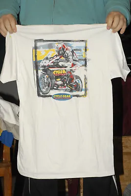 CYCLE GEAR AMA Racing T Shirt Great Art Motorcycle Motorcross L Motoamerica • $7