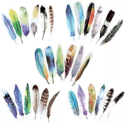 £3 • Buy Feather Shaped Bookmarks Stationary Supplies Paper - Set Of 6