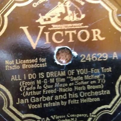 78 Rpm Victor 24629 Jan Garber All I Do Is Dream Grandfather Clock Jazz E • $19.99