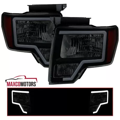 Smoke Headlights Fits 2009-2014 Ford F150 F-150 LED Tube Head Lamps Left+Right • $179.49