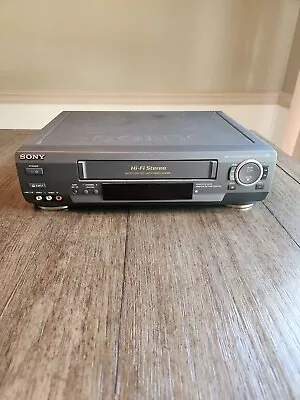 Sony VCR SLV-AX10 Hi-Fi 4 Head Video Cassette Recorder VHS NO Remote - Tested • $49.99