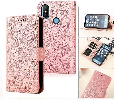 Xiaomi Mi 6X (A2) Embossed Pu Leather Wallet Case Floral • $7.50