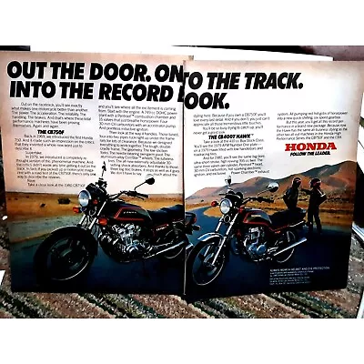 Honda Motorcycles  2 Page Ad Vintage 1980 Magazine Print Ad • $9.99