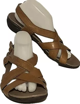 Merrell Bassoon Tan Strappy Sandals Leather Size 10 Womens • $18