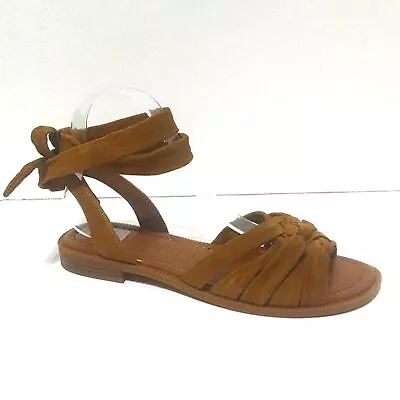 Nine West Xameera Open Toe Leather Suede Strappy Gladiator Sandals US 7.5 • $35