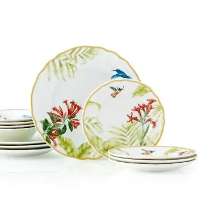 $89.95 • Buy Noritake - Hummingbird Meadow By EPOCH 12pc Dinner Set