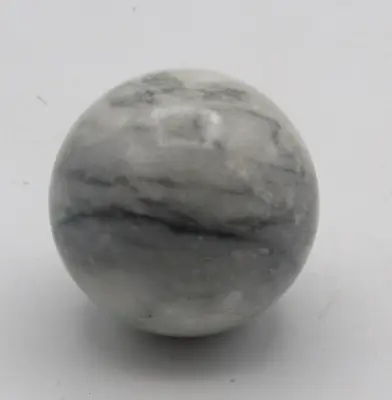 ALABASTER GRAY & WHITE MARBLE PATTERN ORB PAPERWEIGHT (2.25  Diameter) • $23