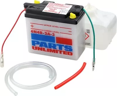 Parts Unlimited 6V Conventional Battery Kit - 6N4B-2A-3 6N4B-2A-3-FP 2113-0124 • $20.95