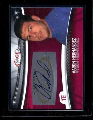 2010 Sage - Autographs Red # A-25  RC  TE  Aaron Hernandez  Patriots • $100