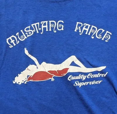 Vintage Early 1980s Mustang Ranch Brothel Reno Nevada Single Stich T-shirt Large • $69.69