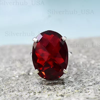 Red Garnet Gemstone 925 Sterling Silver Ring Valentine Jewelry All Size VV-322 • $13.56