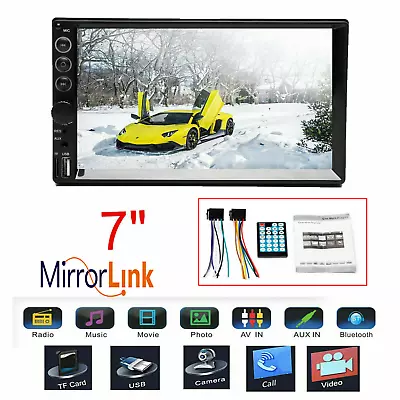 Double 2 Din 7  Car FM/USB/AUX MP5 Player Touch Screen Stereo Radio In-Dash Unit • $39.10