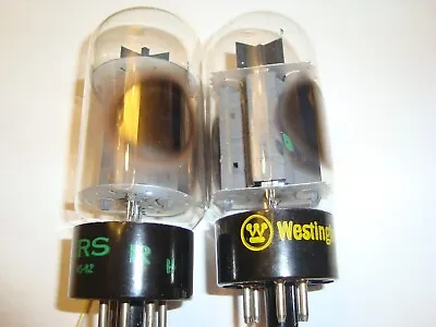 One Pair Of 6L6GC Tubes Branded Westinghouse & Rogers Same NOS Ratings • $90