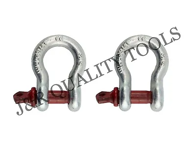 2PC  3/4  D Ring Bow Shackle Screw Pin Clevis Rigging Jeep Towing Recovery • $16.95