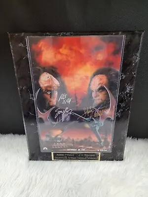 Star Trek Testament By Fire 20x16 Plaque Signed By Robert O Reilly & JG Hertzler • $160