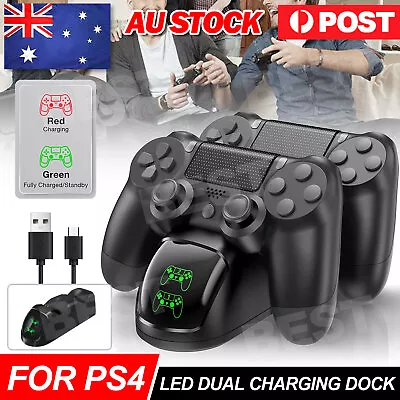 $18.95 • Buy LED 2 Dual Controller Fast Charger Dock Station Stand For PS4/PS4 Slim/Pro