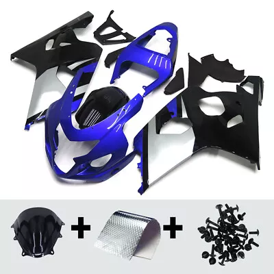 Silver Blue Black Fairing For Suzuki GSXR600 GSXR750 2004 2005 K4 04 05 Bodywork • $409.95