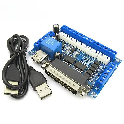 5 Axis CNC Interface Adapter Breakout Board For Mach3 Stepper Motor Driver Repai • $6.94