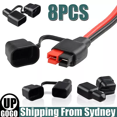 8X Dust Cap Black Anderson Plug Cover Style Connectors 45AMP Battery Caravan AU • $7.39