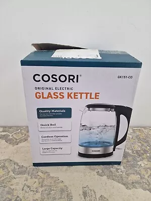 Cosori Electric Glass Kettle 3000w 1.5l With Blue Led Light D18 • £14.95