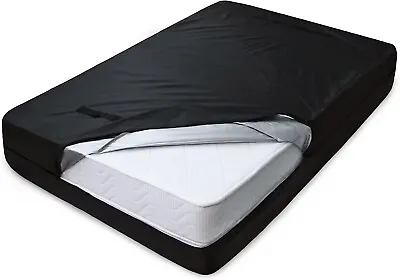 Mattress Bag For Moving Storage Waterproof 4 Handles Heavy Duty Twin XL Black • $34.99