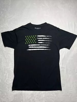 Monster Energy Drink Loud N Proud American Flag T Shirt XL Black Double Sided • $17