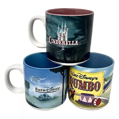 (3) Vintage Walt Disney Classic Dumbo Cinderella Euro Disney 1992 Cups Japan • $21.99