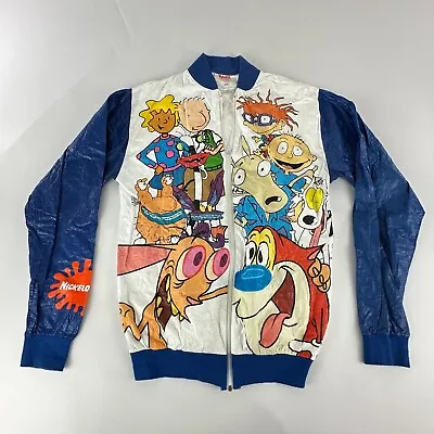 Nickelodeon Rugrats Rocko Doug Ren Stimpy Monsters 90s Vtg Tyvek Small Jacket • $21.25